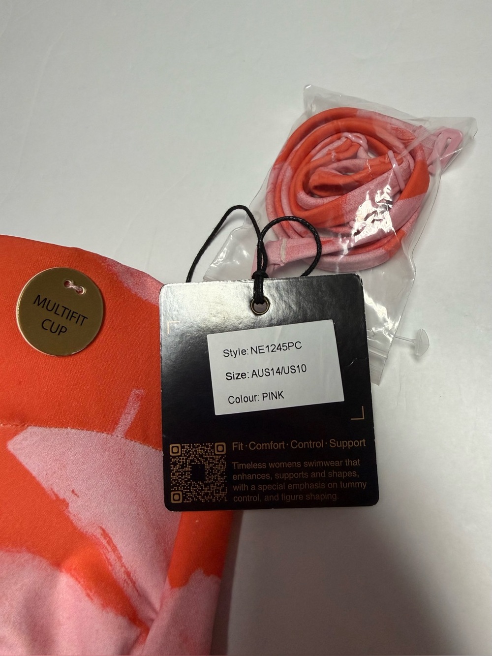 NWT Niptuck Floral One-Piece Swimsuit in Orange & Pink floral women’s size 10 - Picture 6 of 10